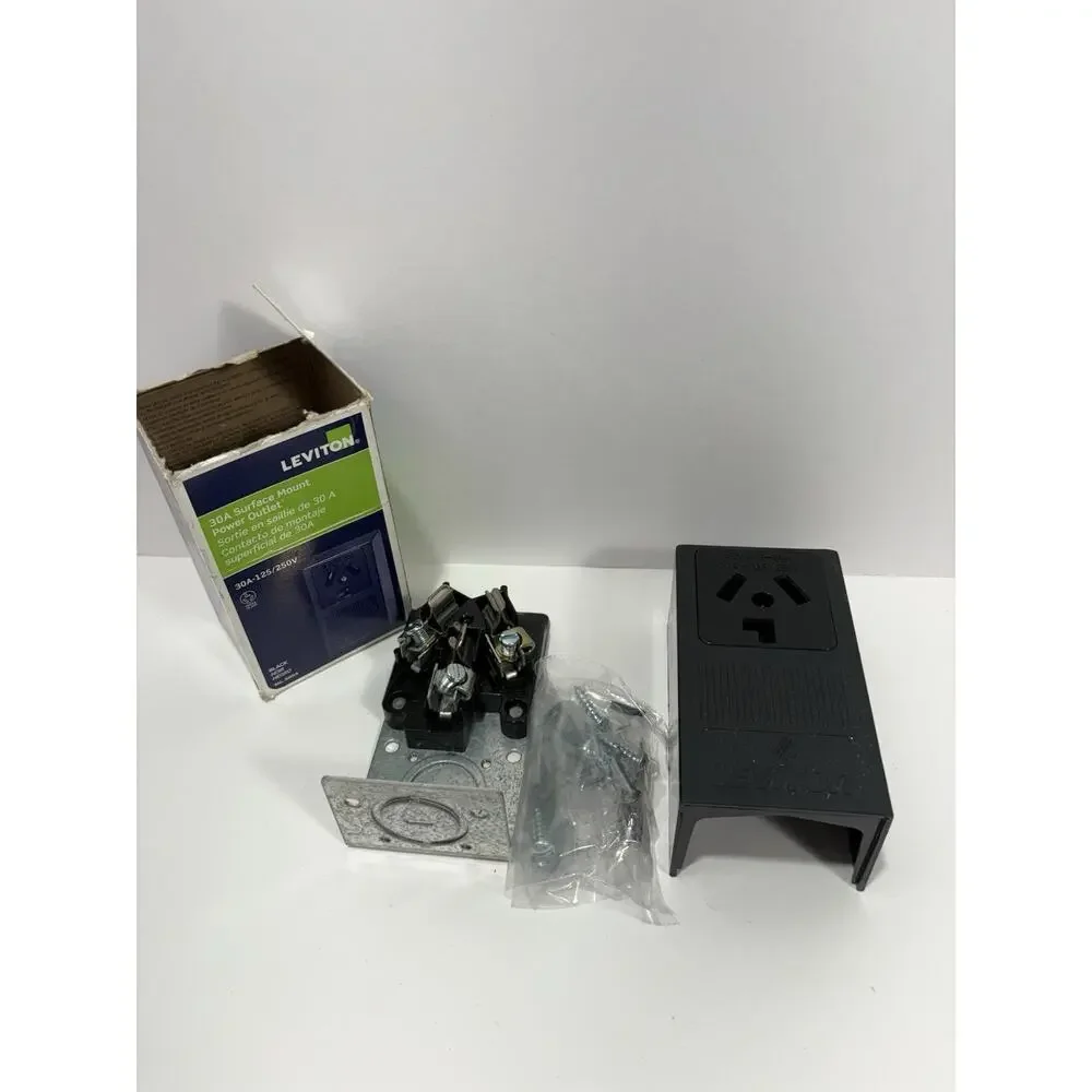 LEVITON Cat.No 5054 , Black 30A ,250V‎ Surface Mount Dryer Outlet